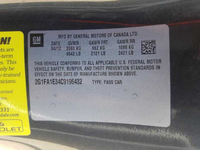 2012 CHEVROLET CAMARO LS 2G1FA1E34C9196432