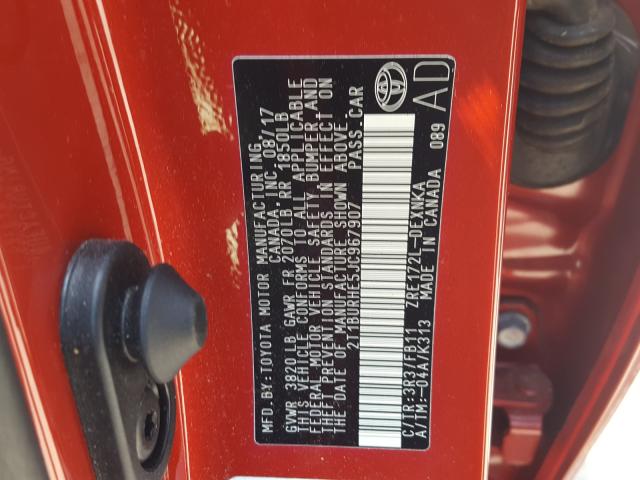 2018 TOYOTA COROLLA L 2T1BURHE5JC967907