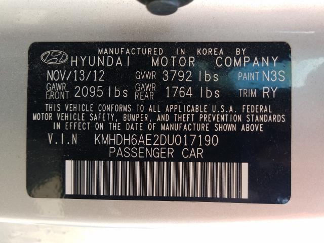 2013 HYUNDAI ELANTRA CO KMHDH6AE2DU017190