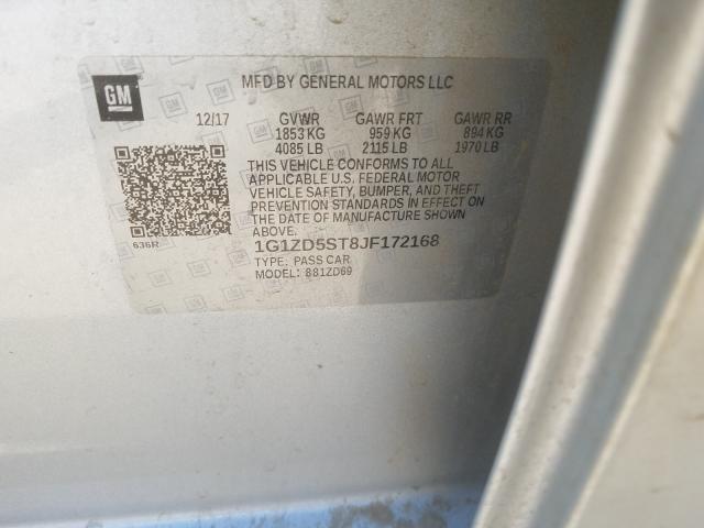 2018 CHEVROLET MALIBU LT 1G1ZD5ST8JF172168