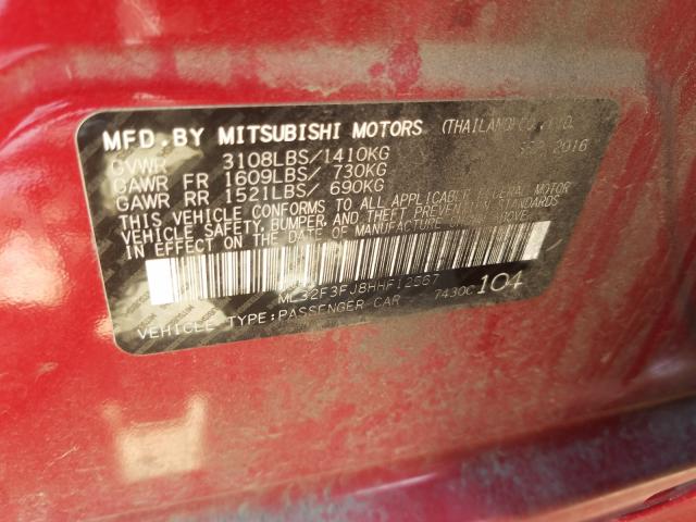 2017 MITSUBISHI MIRAGE G4 ML32F3FJ8HHF12567