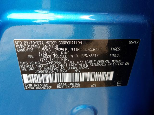 2017 TOYOTA RAV4 LE JTMBFREV0HJ710554