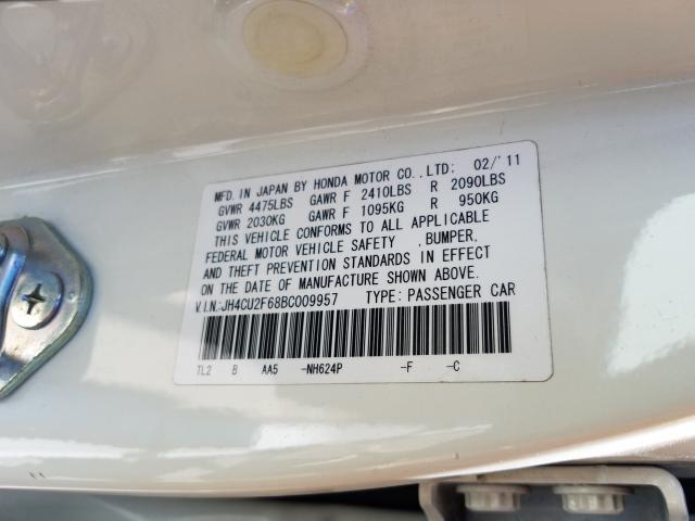 2011 ACURA TSX JH4CU2F68BC009957