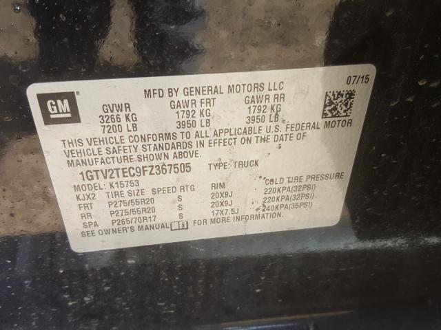 2015 GMC SIERRA K15 1GTV2TEC9FZ367505