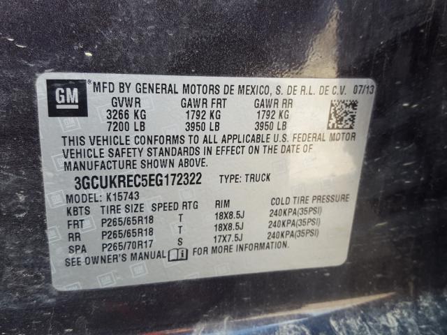 2014 CHEVROLET SILVERADO 3GCUKREC5EG172322