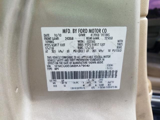 2011 FORD ESCAPE LIM 1FMCU0EG6BKA79040