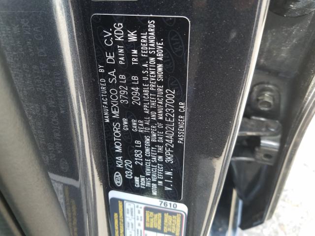 2020 KIA FORTE FE 3KPF24AD2LE237002
