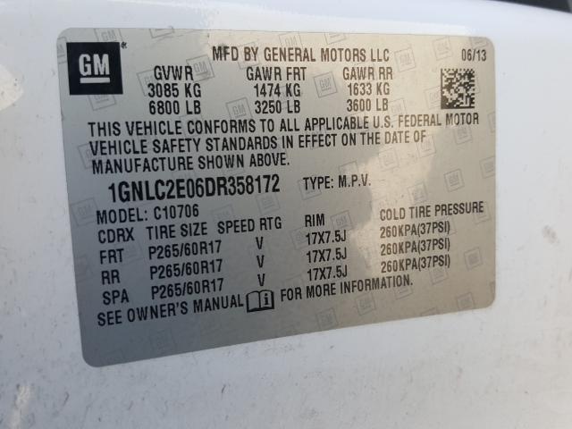2013 CHEVROLET TAHOE POLI 1GNLC2E06DR358172