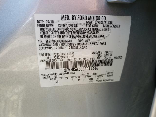 2011 FORD FLEX SEL 2FMHK6CC0BBD14640