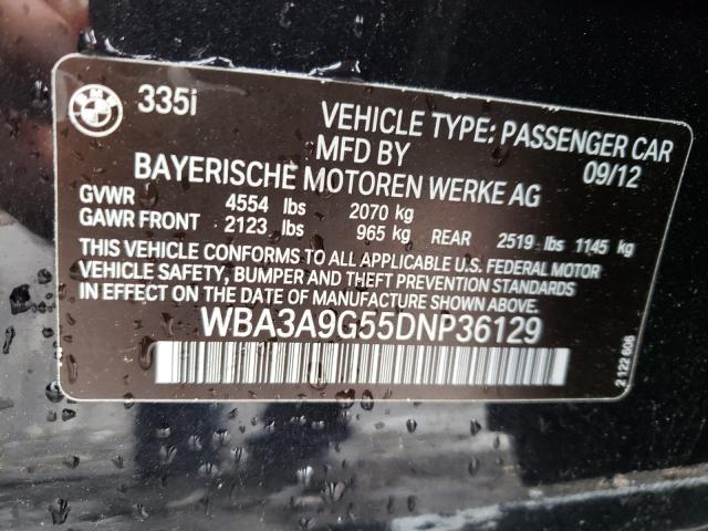 2013 BMW 335 I WBA3A9G55DNP36129