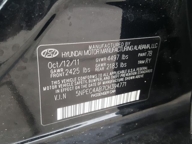 2012 HYUNDAI SONATA SE 5NPEC4AB7CH394771