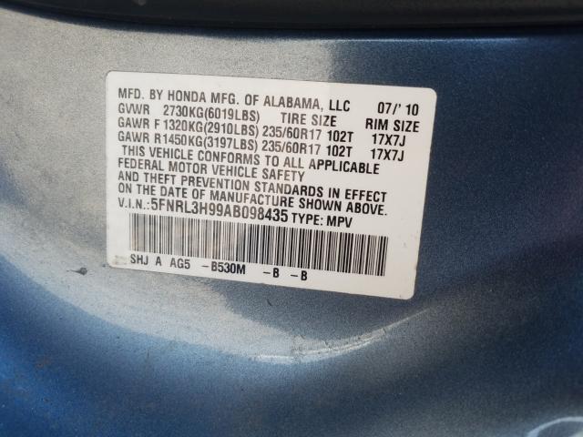 2010 HONDA ODYSSEY VA 5FNRL3H99AB098435