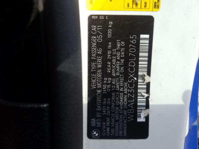 2012 BMW 650 I WBALZ3C5XCDL70765
