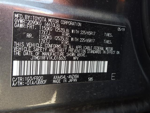 2019 TOYOTA RAV4 LE - JTMG1RFV1KJ018605