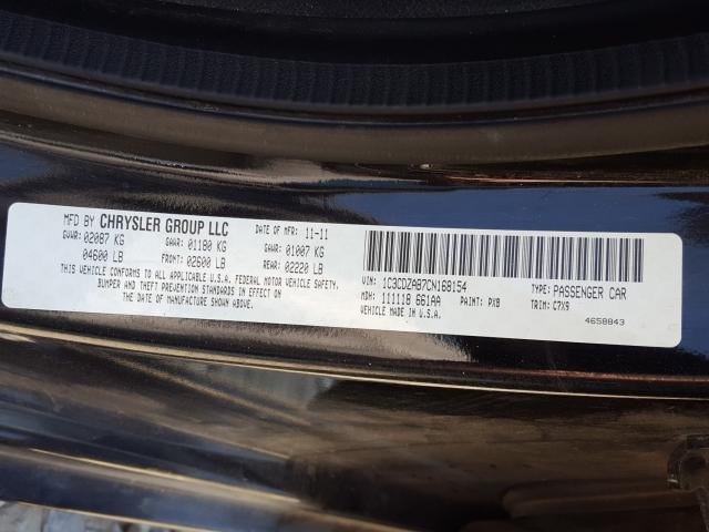 2012 DODGE AVENGER SE 1C3CDZAB7CN168154