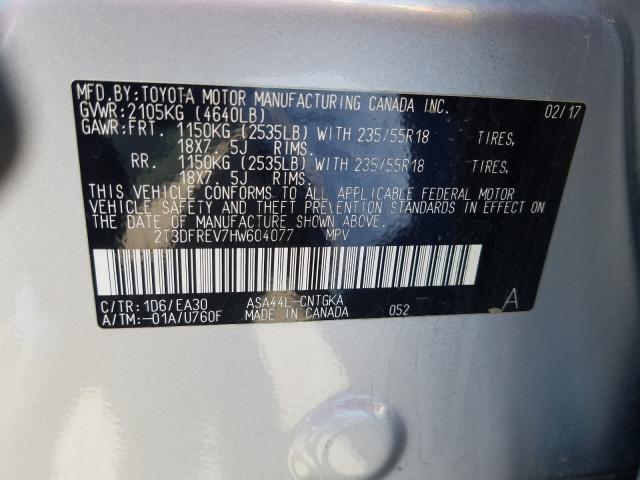 2017 TOYOTA RAV4 LIMIT 2T3DFREV7HW604077