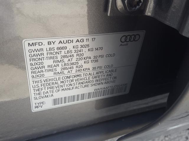 VIN WA1VAAF72JD024396 2018 Audi Q7, Prestige no.10