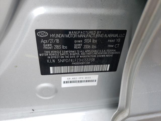 2018 HYUNDAI ELANTRA SE 5NPD74LF2JH355938