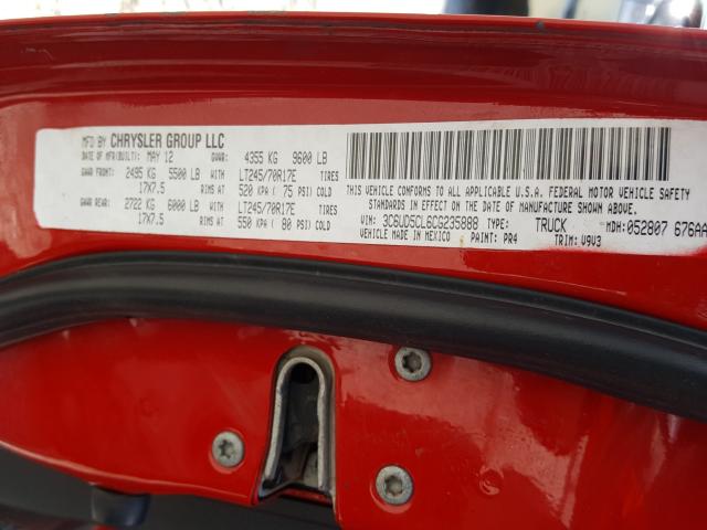 2012 DODGE RAM 2500 S 3C6UD5CL6CG235888