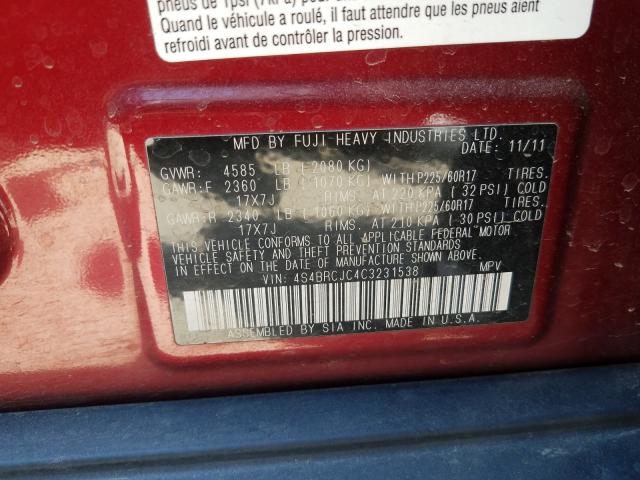 2012 SUBARU OUTBACK 2. 4S4BRCJC4C3231538