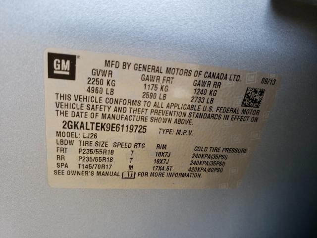 2014 GMC TERRAIN SL 2GKALTEK9E6119725