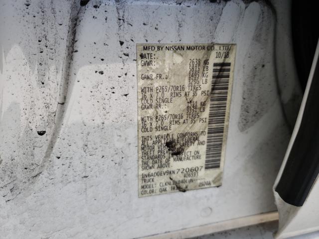 2019 NISSAN FRONTIER 1N6AD0EV9KN720607