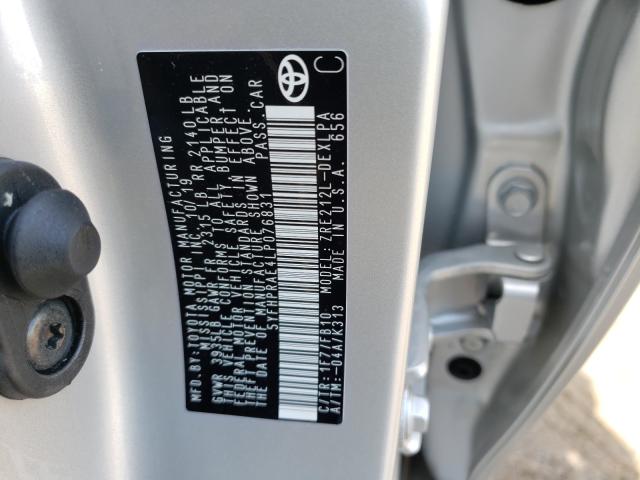 2020 TOYOTA COROLLA LE 5YFHPRAE4LP076831