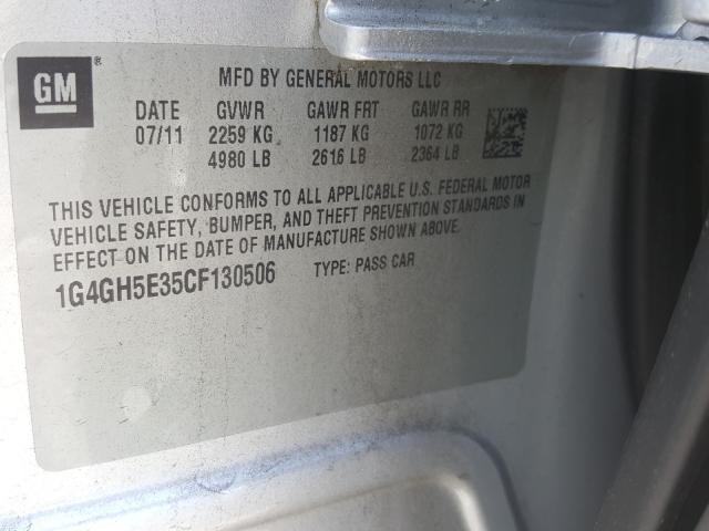 2012 BUICK LACROSSE P 1G4GH5E35CF130506