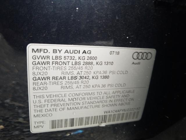 2018 AUDI SQ5 PRESTI WA1C4AFY6J2222157