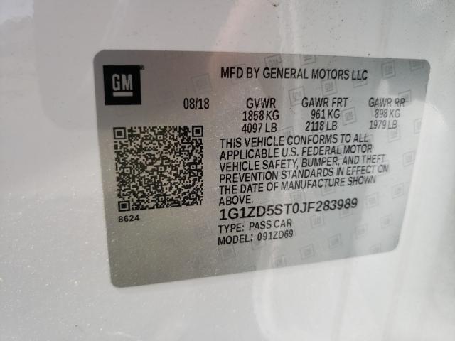 2018 CHEVROLET MALIBU LT 1G1ZD5ST0JF283989