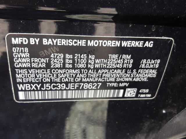 VIN WBXYJ5C39JEF78627 2018 BMW X2, Xdrive28I no.10