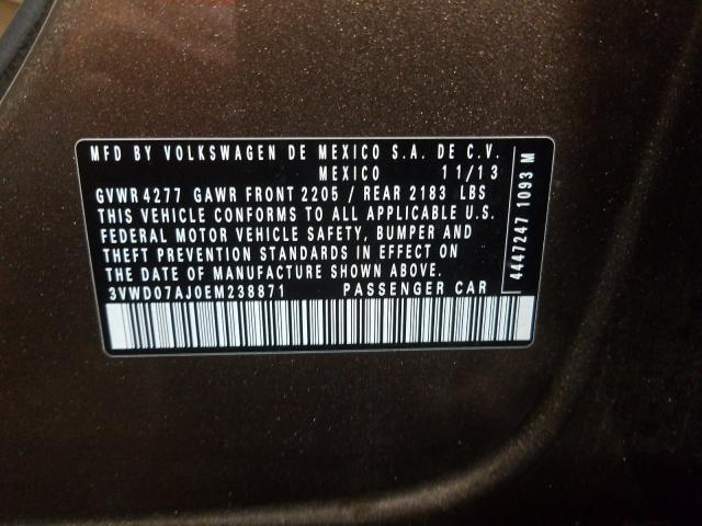 2014 VOLKSWAGEN JETTA SE 3VWD07AJ0EM238871