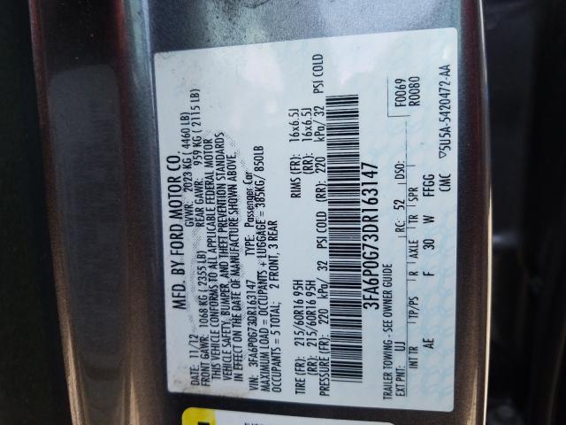 2013 FORD FUSION S 3FA6P0G73DR163147