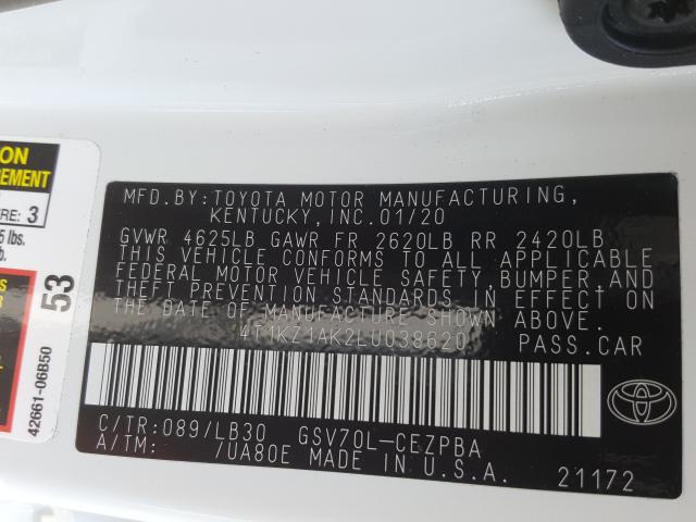 2020 TOYOTA CAMRY TRD 4T1KZ1AK2LU038620