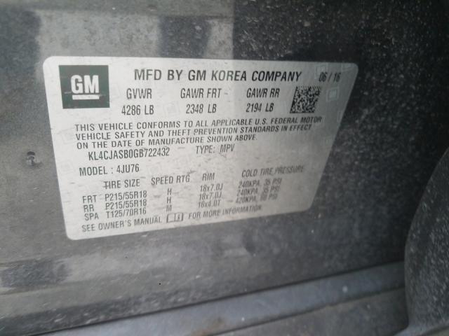 2016 BUICK ENCORE KL4CJASB0GB722432
