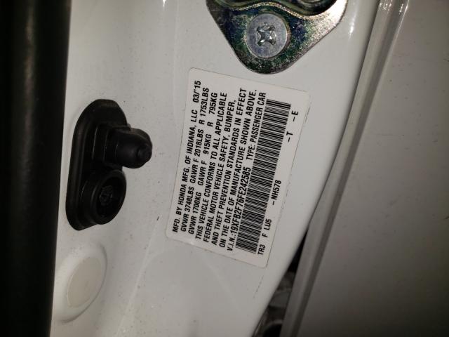 2015 HONDA CIVIC SE 19XFB2F76FE242585