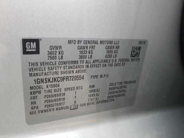 2015 CHEVROLET SUBURBAN K 1GNSKJKC9FR720554