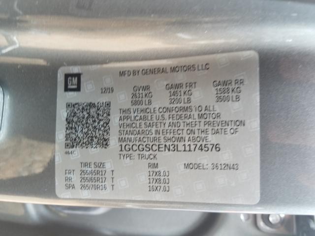 2020 CHEVROLET COLORADO L 1GCGSCEN3L1174576