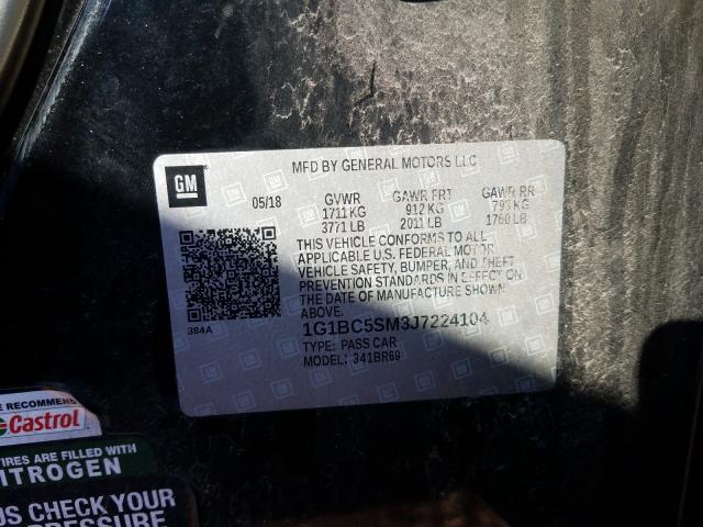 2018 CHEVROLET CRUZE LS 1G1BC5SM3J7224104