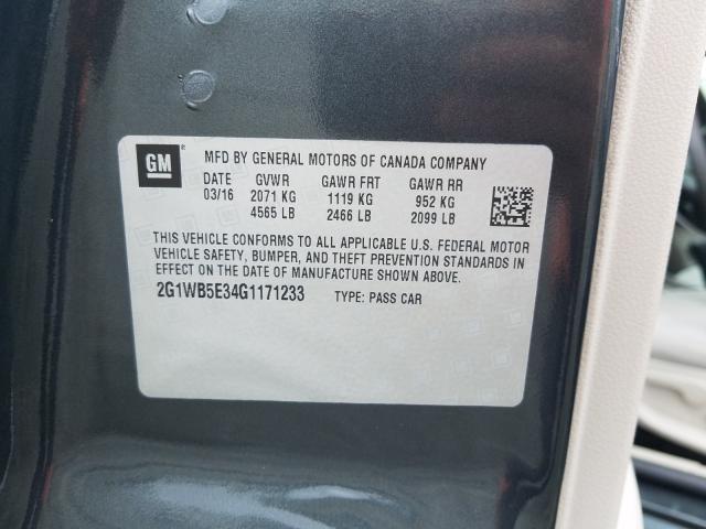 2016 CHEVROLET IMPALA LIM 2G1WB5E34G1171233