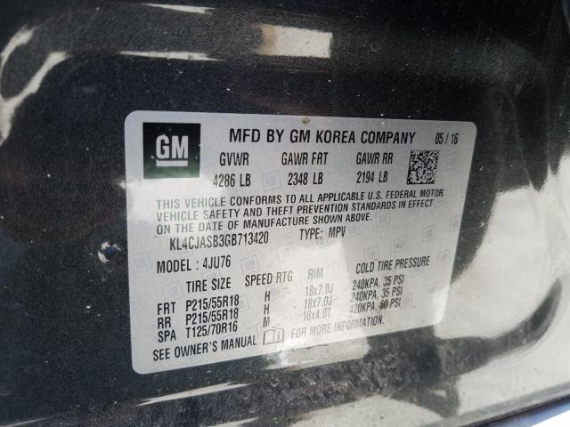 2016 BUICK ENCORE KL4CJASB3GB713420