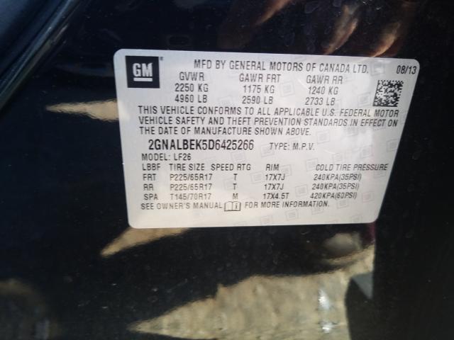 2013 CHEVROLET EQUINOX LS 2GNALBEK5D6425266