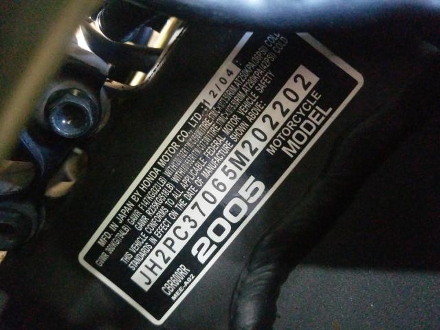 2005 HONDA CBR600 RR JH2PC37065M202202
