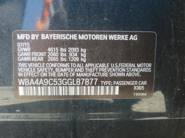 2016 BMW 428 I GRAN WBA4A9C53GGL87877