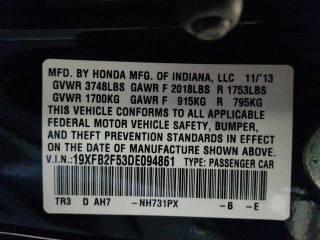 2013 HONDA CIVIC LX 19XFB2F53DE094861