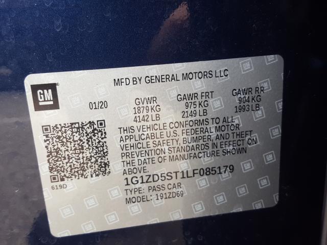 2020 CHEVROLET MALIBU LT 1G1ZD5ST1LF085179