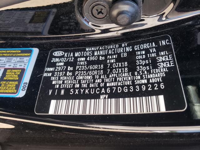 2013 KIA SORENTO EX 5XYKUCA67DG339226