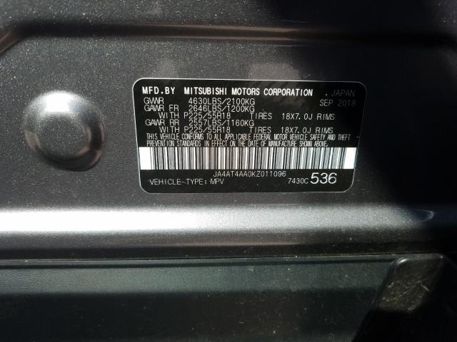 2019 MITSUBISHI ECLIPSE CR JA4AT4AA0KZ011096