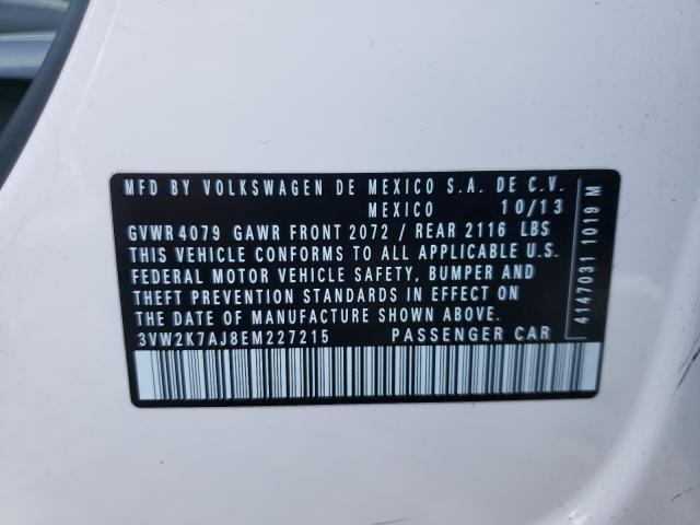 2014 VOLKSWAGEN JETTA BASE 3VW2K7AJ8EM227215