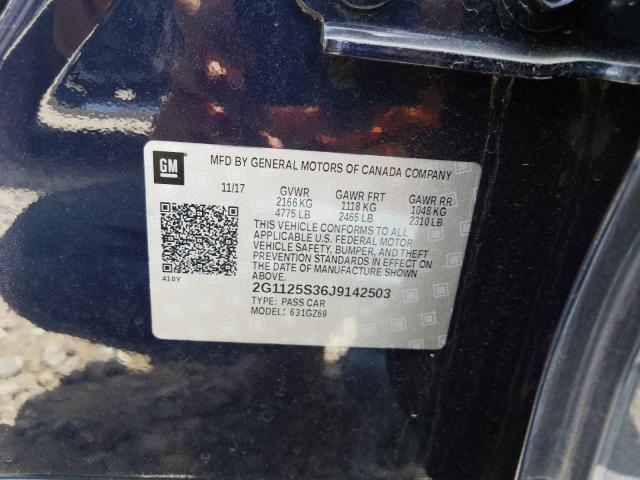 2018 CHEVROLET IMPALA PRE 2G1125S36J9142503